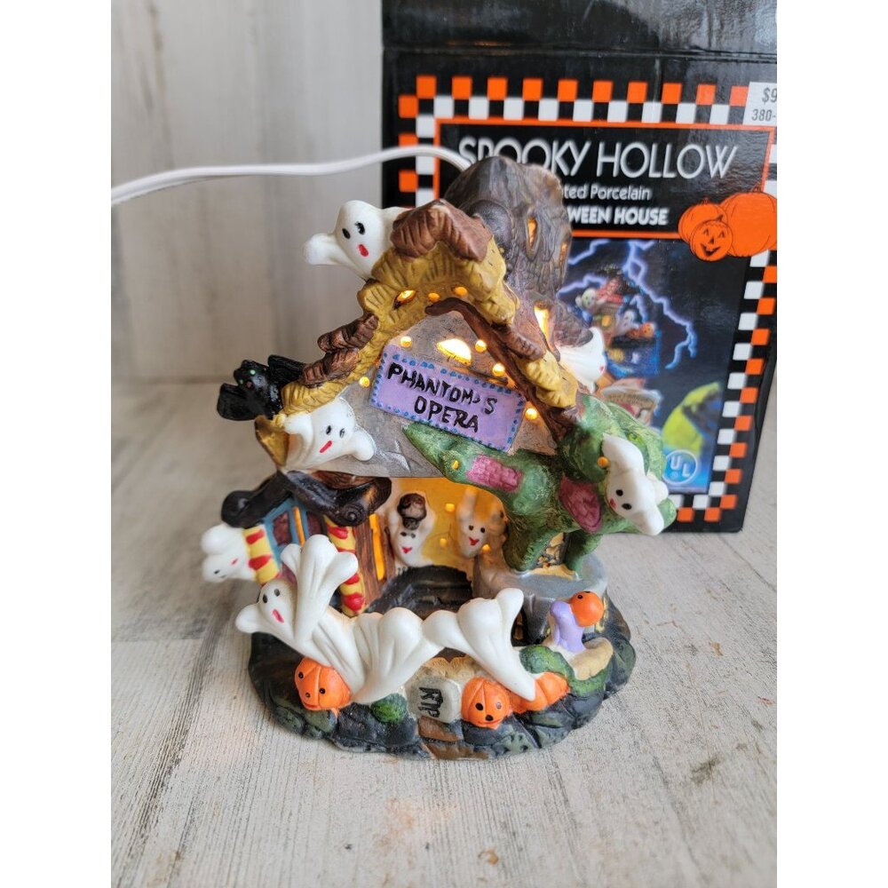 Spooky hollow phantoms opera Halloween vintage ceramic village